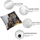 Ulloord Pillow Cases Mindset is Everything Inspirational Quote Cat Leopard Square Throw Pillow Cover Washable Pillowcase for Home Office Travel Bed Sofa