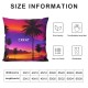 Ulloord Colorful Sunset Clouds Throw Pillow Covers Tropical Beach Palm Seaside Landscape Art Print Square Pillowcases for Home Decor Sofa Car Bedroom Pillow case