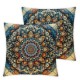 Throw Pillow Covers Square Pillowcases for Home Decor Sofa Car Bedroom Background Floral Painting Pillow Cases