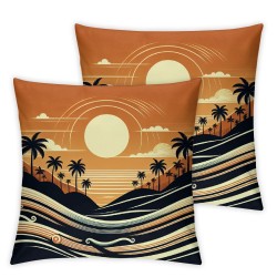 and Throw Pillow Covers with Island Abstract Art Design Square Pillowcases for Home Decor Sofa Car Bedroom Pillow case