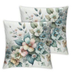 Throw Pillow Covers Blue White Spring Flowers Square Pillowcase for Home Decor Sofa Car Bedroom Pillow case