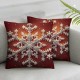 Throw Pillow Covers Red Background Square Pillowcases for Home Decor Sofa Car Bedroom Christmas Decoration Pillow Cases