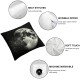 Ulloord Throw Pillow Covers Black Starry Sky Stars Moon Constellation Black and White Design Square Pillowcases for Home Decor Sofa Car Bedroom Pillow Cases