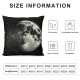 Ulloord Throw Pillow Covers Black Starry Sky Stars Moon Constellation Black and White Design Square Pillowcases for Home Decor Sofa Car Bedroom Pillow Cases