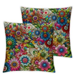 Throw Pillow Covers Blossoming Flowers Rose Spring Floral Design Square Pillowcase for Home Decor Sofa Car Bedroom Pillow case