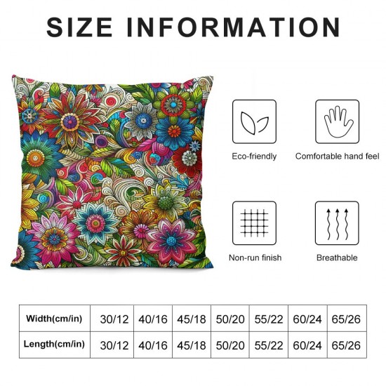 Throw Pillow Covers Blossoming Flowers Rose Spring Floral Design Square Pillowcase for Home Decor Sofa Car Bedroom Pillow case