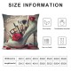 Ulloord Pillowcases Makeups and Red Roses Black Background Pillow Case Decorative Throw Pillow Cover for Home Sofa Office