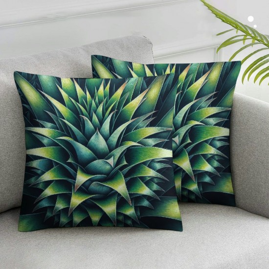 Ulloord Watercolor Pineapple Pillowcases Art Painting Pillow Case Decorative Throw Pillow Cover for Home Sofa Office