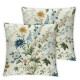 Ulloord Square Throw Pillow Covers Pink Floral Blue Yellow White Flowers Pillow Cases Decorative for Home Bedroom Sofa Pillowcases Standard Size