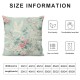 Ulloord Pink Cherry Blossoms Beautiful Flying Cranes Pillowcases Animal Vintage Art Painting Pillow Case Decorative Throw Pillow Cover for Home Sofa Office