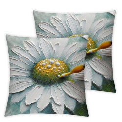 Ulloord Spring Pillow Covers, Floral Striped Decorative Throw Pillowcases for Home Sofa Couch Decoration