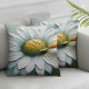 Ulloord Spring Pillow Covers, Floral Striped Decorative Throw Pillowcases for Home Sofa Couch Decoration