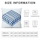 Ulloord Decorative Throw Pillow Covers, Navy Blue White Plaid Cushion Cover with Tassels Polyester Pillowcase Farmhouse Decorations for Couch Sofa