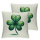 Ulloord Pillow Covers , Green Polka Dots Striped Lucky Throw Pillowcases for Home Sofa Couch Cushion Decoration