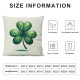 Ulloord Pillow Covers , Green Polka Dots Striped Lucky Throw Pillowcases for Home Sofa Couch Cushion Decoration