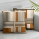 Ulloord Fall Decor Pillow Covers Orange Stripes Fall Outdoor Stripes Fall Pillows Decorative Throw Pillows Farmhouse Orange Thanksgiving Cushion Case for Couch Sofa