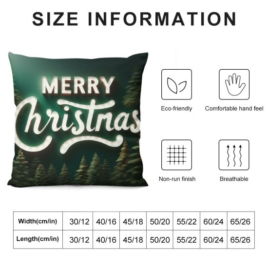 Ulloord Christmas Pillow Covers for Gift Christmas Tree Pillows Winter Holiday Throw Pillows Christmas Farmhouse Decor for Couch