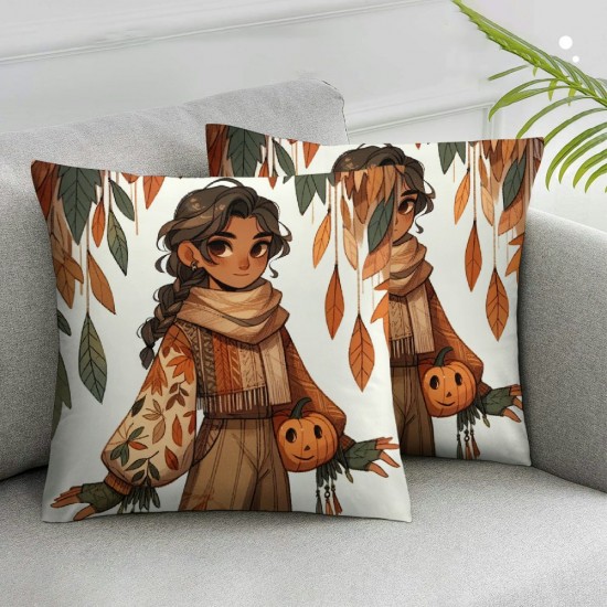 Ulloord Fall Pillow Covers for Fall Decor Stripes Pumpkin and Gnones Outdoor Fall Pillows Decorative Throw Pillows Farmhouse Thanksgiving Decorations Autumn Cushion Case