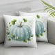 Ulloord Fall Pillow Covers Eucalyptus Leaves White and Blue Pumpkins Fall Pillows Decorative Throw Pillows Thanksgiving Decorations Autumn Cushion Case