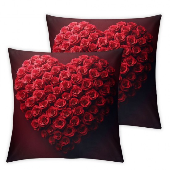 Ulloord Valentines Day Pillow Covers Valentines Day Decor for Love Heart Bicycle Valentine Pillows Decorative Throw Pillows Valentines Day Decorations