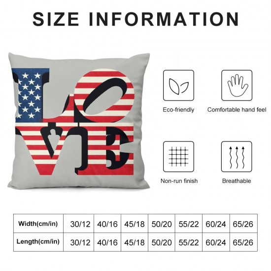 Ulloord Decorations Pillow Covers American Flag Throw Pillow Covers Pillows Case Decor