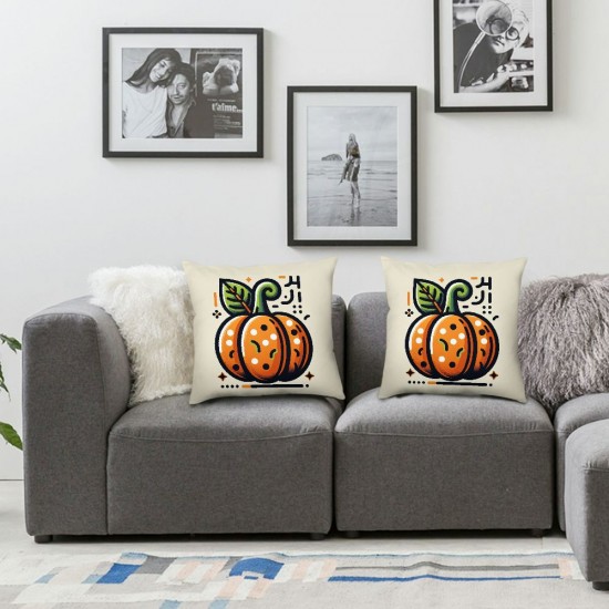 Ulloord Fall Pillow Covers Pumpkin Throw Pillow Covers for Fall Thanksgiving Decorations Fall Party Pillows Decorative Pillow Covers for Couch Sofa