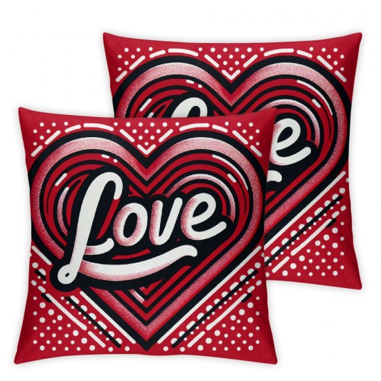 Ulloord Valentines Day Pillow Covers Stripes Love Heart Valentine Pillows Decorative Throw Pillows Valentines Day Decor for Home Valentines Day Decorations