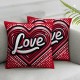 Ulloord Valentines Day Pillow Covers Stripes Love Heart Valentine Pillows Decorative Throw Pillows Valentines Day Decor for Home Valentines Day Decorations