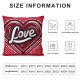 Ulloord Valentines Day Pillow Covers Stripes Love Heart Valentine Pillows Decorative Throw Pillows Valentines Day Decor for Home Valentines Day Decorations