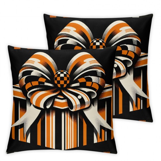 Ulloord Fall Pillow Covers for Fall Decor Stripes Pumpkin Outdoor Fall Pillows Decorative Pillows Thanksgiving Decorations Autumn for