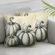 Ulloord Fall Pillow Covers , Happy Fall Pumpkins Blessed Thankful Grateful Cushion Cases Farmhouse Decor for Home Party Sofa Couch (Orange)