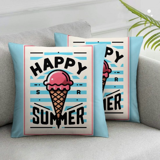 Ulloord Summer Pillow Covers Hello Sweet Summer Vibes Pillows Decorative Throw Pillows Summer Decorations Farmhouse Decor Cushion Case for Sofa Couch