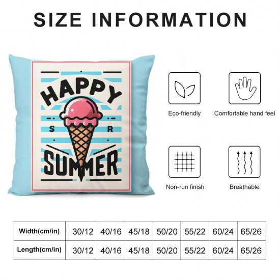 Ulloord Summer Pillow Covers Hello Sweet Summer Vibes Pillows Decorative Throw Pillows Summer Decorations Farmhouse Decor Cushion Case for Sofa Couch