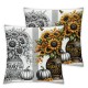 Ulloord Fall Pillow Covers Pumpkins Sunflowers Pumpkins Fall Pillows Decorative Throw Pillows Thanksgiving Decorations Autumn Cushion Case