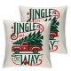 Ulloord Christmas Pillow Covers for Christmas Decorations Christmas Truck Merry and Bright Pillows Winter Holiday Throw Pillows Christmas Decor for Couch&nbsp;Red