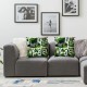 Ulloord Pillow Covers , Green Heart Farmhouse Throw Pillowcases for Home Sofa Couch Cushion Decoration