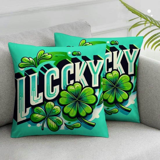 Ulloord St Patricks Day Pillow Covers St Patricks Day Decorations for Home Lucky St Patricks Day Decorative Throw Pillows St Patricks Day Decor