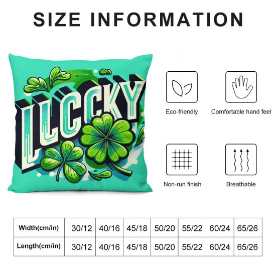 Ulloord St Patricks Day Pillow Covers St Patricks Day Decorations for Home Lucky St Patricks Day Decorative Throw Pillows St Patricks Day Decor