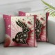 Ulloord Pillow Covers , Rabbits Bunny Farmhouse Decorative Throw Pillowcases for Home Sofa Couch Decoration