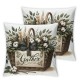 Ulloord Throw Pillow Covers , Decorative Farmhouse Decoration for Home (Brown)