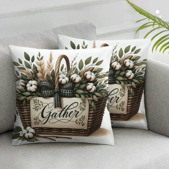 Ulloord Throw Pillow Covers , Decorative Farmhouse Decoration for Home (Brown)