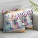 Ulloord Spring Pillow Covers, Floral Bloom with Grace Decorative Throw Pillowcases for Home Sofa Couch Decoration