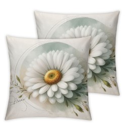 Ulloord Pillow Covers Daisy Truck Bloom Spring Pillows Decorative Throw Pillows Light Blue Pillowcase Spring Decorations Farmhouse Decor for Couch Sofa