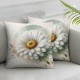 Ulloord Pillow Covers Daisy Truck Bloom Spring Pillows Decorative Throw Pillows Light Blue Pillowcase Spring Decorations Farmhouse Decor for Couch Sofa