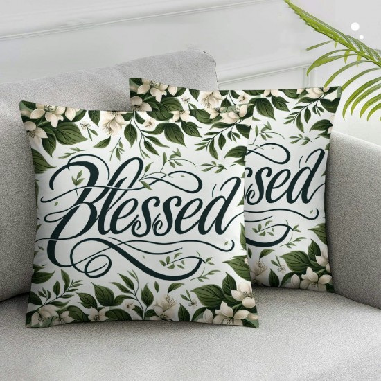 Ulloord Pillow Cover Floral Decorative Spring Summer Decorations Cushion Case for Sofa Couch