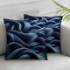 Ulloord Blue Pillow Covers Inch Set of Decorative Throw Pillow Covers Pillowcase Rustic Linen Cushion Covers for Sofa Couch Chair