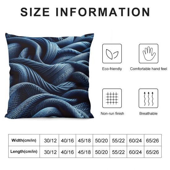 Ulloord Blue Pillow Covers Inch Set of Decorative Throw Pillow Covers Pillowcase Rustic Linen Cushion Covers for Sofa Couch Chair