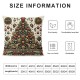 Ulloord Christmas Pillow Covers Christmas Tree Merry Christmas Red Decorative Cushion Case Winter Holiday Pillowcase for Sofa Couch Outdoor Patio Living Room