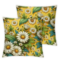 Ulloord Summer Pillow Covers Throw Pillow Covers Floral Decorative Cushion Case for Sofa Couch Bed Outdoor Patio Living Room