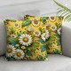 Ulloord Summer Pillow Covers Throw Pillow Covers Floral Decorative Cushion Case for Sofa Couch Bed Outdoor Patio Living Room